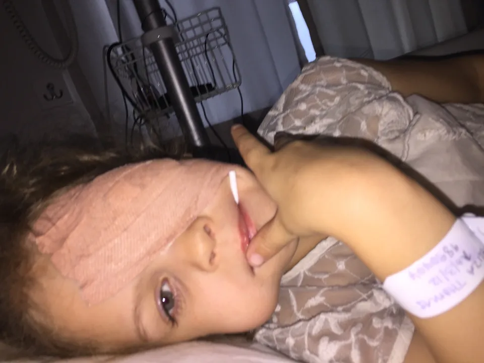 Mum issues warning after discovering daughter’s eye cancer 